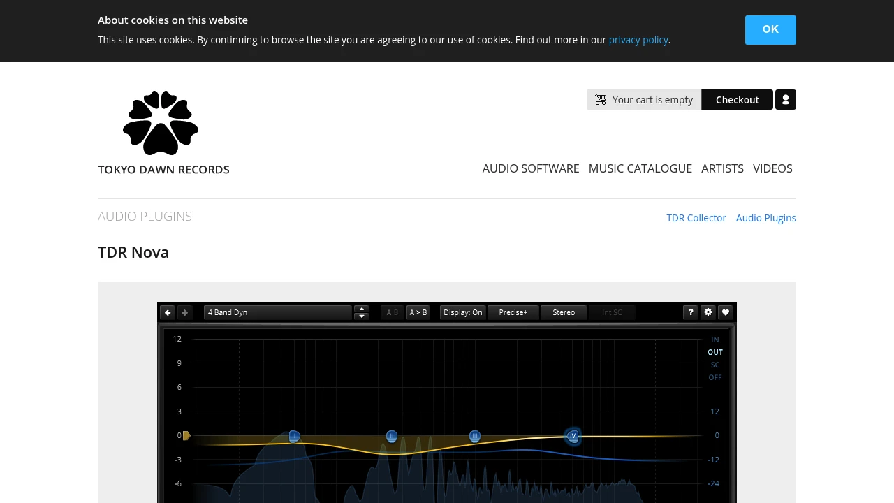 Screenshot of TDR Nova website