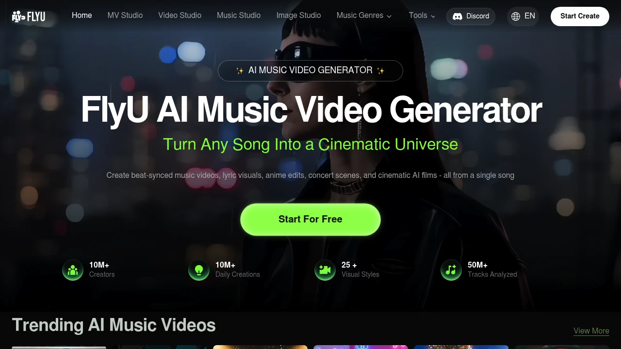Screenshot of FlyU website