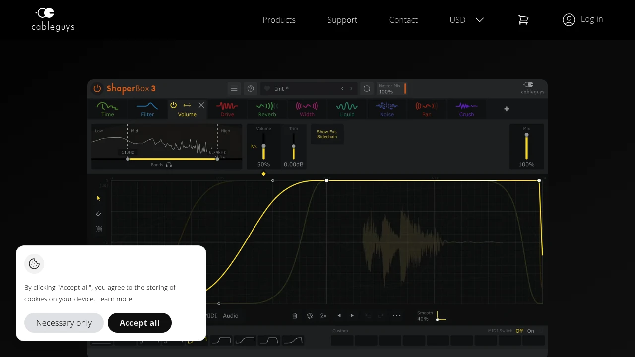 Screenshot of ShaperBox 3 website